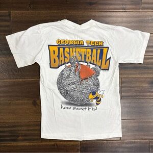 Vintage Georgia Tech Shirt Youth Large NCAA Basketball Yellow Jackets 90s